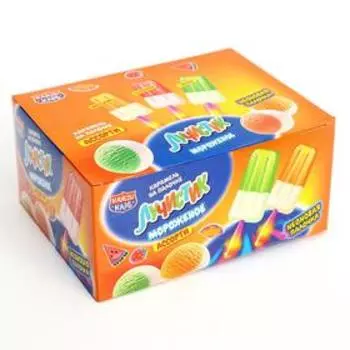 Карамель на палочке «Лучистик мороженое», ассорти, 10 г