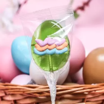 Карамель на палочке "Пасхальное яичко" зелёное 16гр