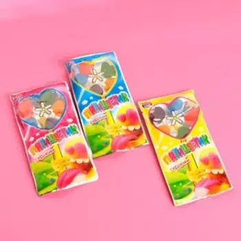 Карамель на палочке «Пятицветик. Сердечки», 12 г