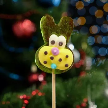 Карамель на палочке "Забава", зелёный, 25 г