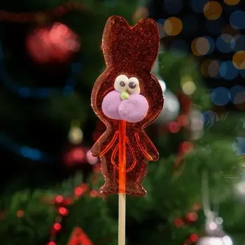 Карамель на палочке "Зая", красный, 25 г