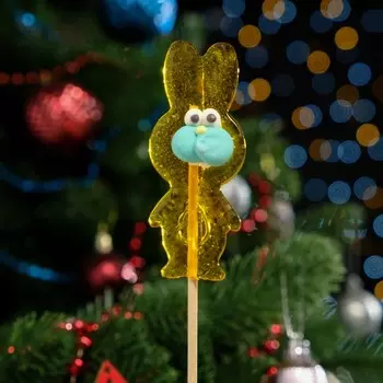 Карамель на палочке "Зая", жёлтый, 25 г