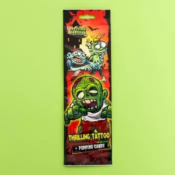 Карамель взрывающаяся "Веселый напугай Thrilling tattoo" с тату, 1 г