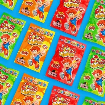 Карамель взрывная с татуировкой «Приколисты. Crazy Чикен» ассорти, 1 г