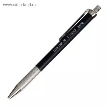 Карандаш цанговый 2.0 мм Koh-I-Noor 5608CN Versati, черно-серебряный корпус, с клипом