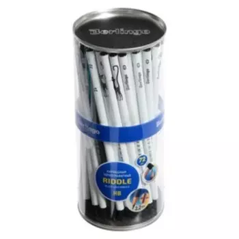 Карандаш чернографитный 2.2 мм Berlingo "Riddle" HB, черное дерево, круглый, заточенный, микс