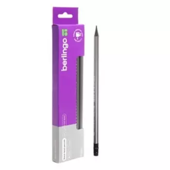 Карандаш чернографитный Berlingo Flexy, HB, пластиковый, с ластиком, заточенный