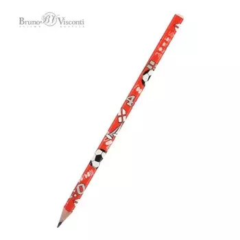 Карандаш чернографитный BrunoVisconti HappyGraphix JUMBO "Футбол. Чемпионы. Англия", НВ, трёхгранный