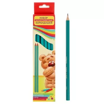 Карандаш чернографитный CALLIGRATA, зелёный пластиковый, НВ