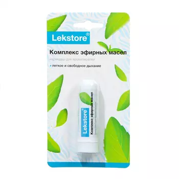 Карандаш для ароматерапии, с комплексом эфирных масел, при простуде, 1.3 г