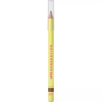 Карандаш для бровей Love Generation, средней жёсткости, тон 01 светло-коричневый, 1.3 г