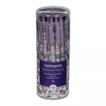 Карандаш механический 0.5 мм BrunoVisconti. IceGraphix "Дамские штучки. Ажур", НВ, пластиковый корпус