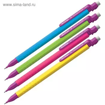 Карандаш механический 0.5мм Berlingo Color Zone, с ластиком, микс