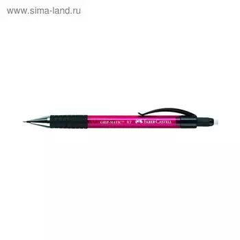 Карандаш механический 0.7 мм Faber-Castell GRIP Matic 1377 с ластиком, красный