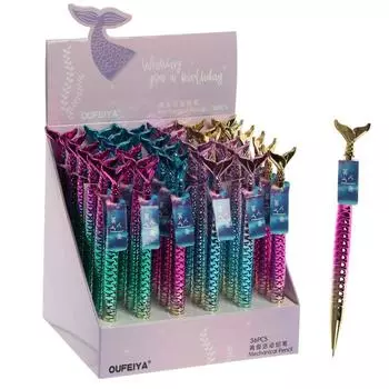 Карандаш механический Calligrata "Хвост" 0,5 мм, переливающийся, корпус МИКС (штрихкод на штуке)