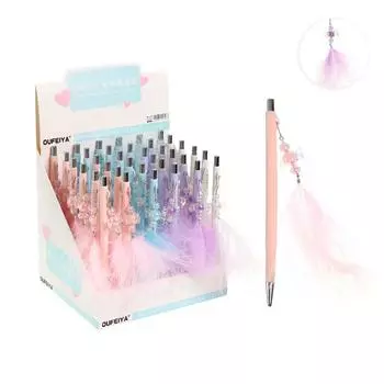 Карандаш механический Calligrata "Перья на бусинках" 0,5 мм, корпус МИКС (штрихкод на штуке)