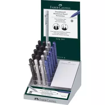 Карандаш механический Faber-Castell Grip 2011, 0,7 мм, дисплей, ассорти