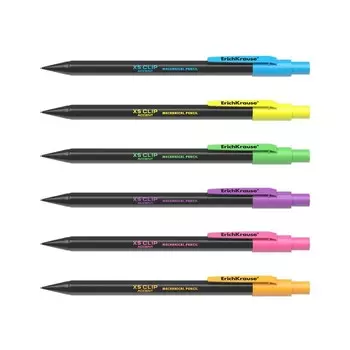 Карандаш механический с ластиком ErichKrause «XS Clip Accent», 0.7 мм, НВ, в коробке, МИКС