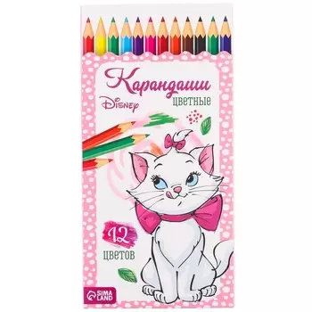 Цветные карандаши, 12 цветов, Коты Аристократы