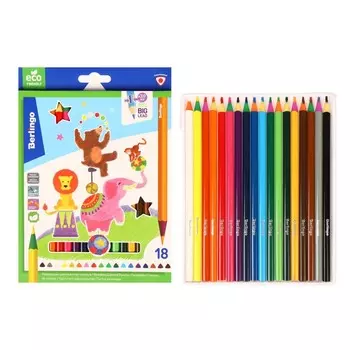 Карандаши 18цв Berlingo "Цирк",пластик, заточен., картон, европодвес