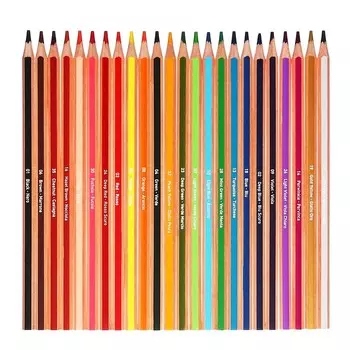 Карандаши 24 цвета Carioca СУПЕРЯРКИЕ, шестигранные, деревянные, картонная упаковка, европодвес