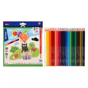 Карандаши 24 цветов "Жил-был кот"