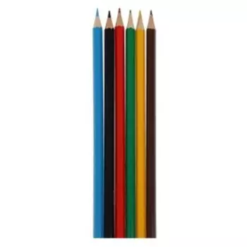 Карандаши 6 цветов Calligrata, деревянные, шестигранные