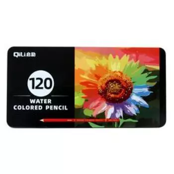 Карандаши акварельные, 120 цветов, в металлической коробке