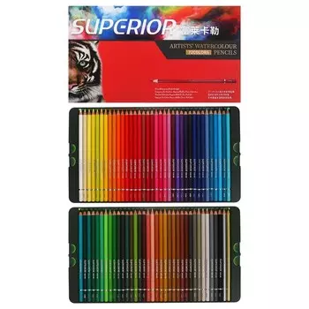 Карандаши цветные акварельные 72 цветов, в картонной коробке WCP-72