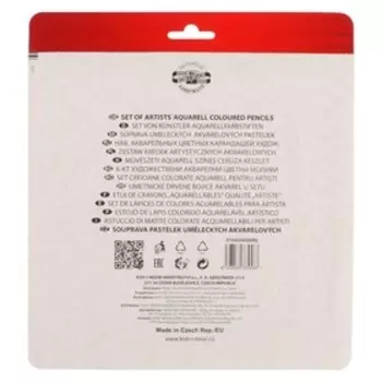 Карандаши акварельные набор 24 цвета, Koh-I-Noor Mondeluz 3724, в металлическом пенале, блистер