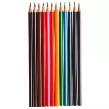 Цветные карандаши 12 цветов, заточенные, картонная упаковка, европодвес, «Смешарики»