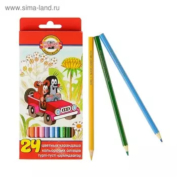 Карандаши "Крот", 24 цвета