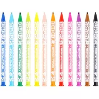 Карандаши механические акварельные, 12 цветов, Мульти-Пульти, ПВХ конверт