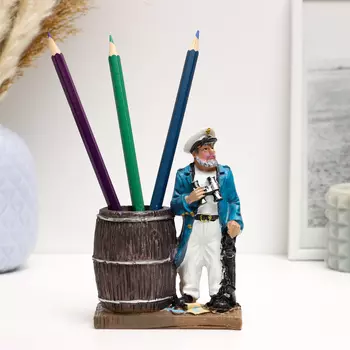 Карандашница "Матрос" 10*6*13см МИКС