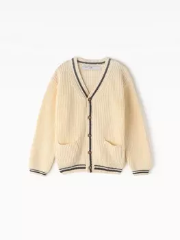 Кардиган детский KAFTAN, размер 34 (122-128 см), молочный