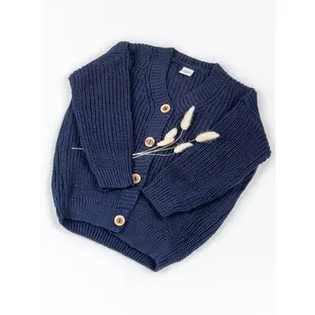 Кардиган для девочки Amarobaby Knit, рост 140 см, цвет синий