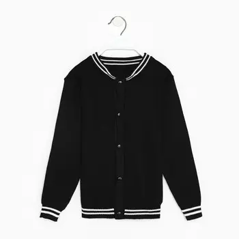 Кардиган для девочек, цвет чёрный, рост 134-140см