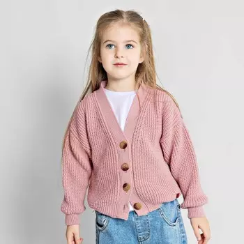Кардиган для девочек, рост 98 см, цвет розовый