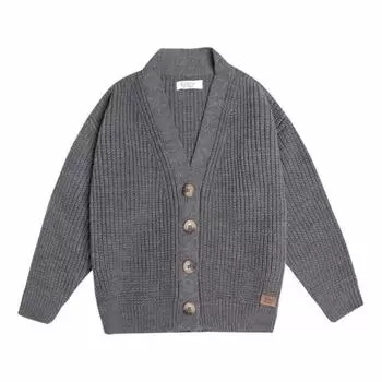 Кардиган для девочки, рост 140 см, цвет серый