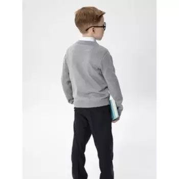 Кардиган для мальчика School, рост 128 см, цвет серый