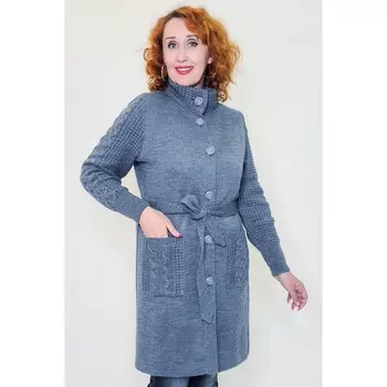 Кардиган «Текстильная мануфактура», цвет джинс, размер 58