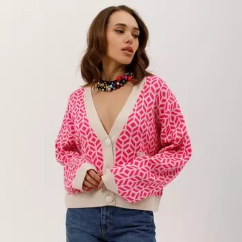 Кардиган женский, цвет фуксия, размер ONE SIZE (42-46)