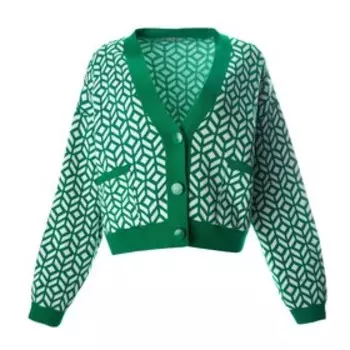 Кардиган женский, цвет тёмно-зелёный, размер ONE SIZE (42-46)