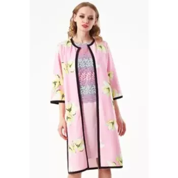 Кардиган женский, размер 42, цвет белый, розовый