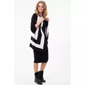 Кардиган женский, размер 42, цвет чёрный, белый