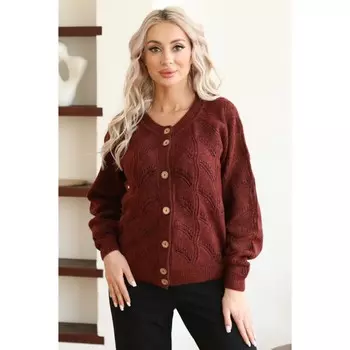 Кардиган женский, размер 44, цвет бордовый