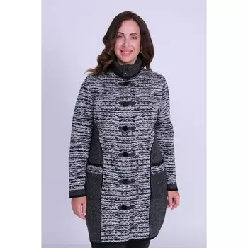 Кардиган женский, размер 48, цвет чёрно-белый