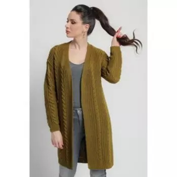 Кардиган женский, размер 50-52, цвет олива