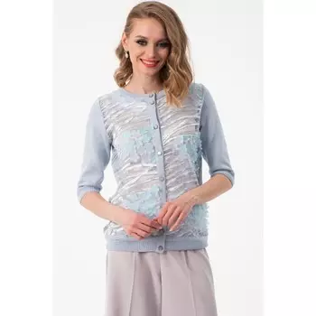 Кардиган женский, размер 50, цвет голубой