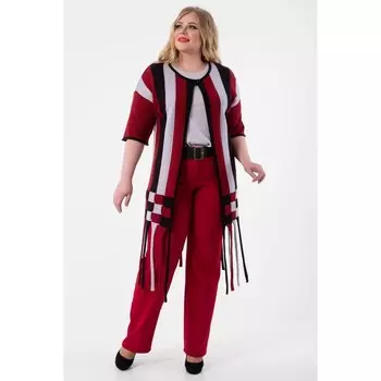 Кардиган женский, размер 56, цвет бордовый